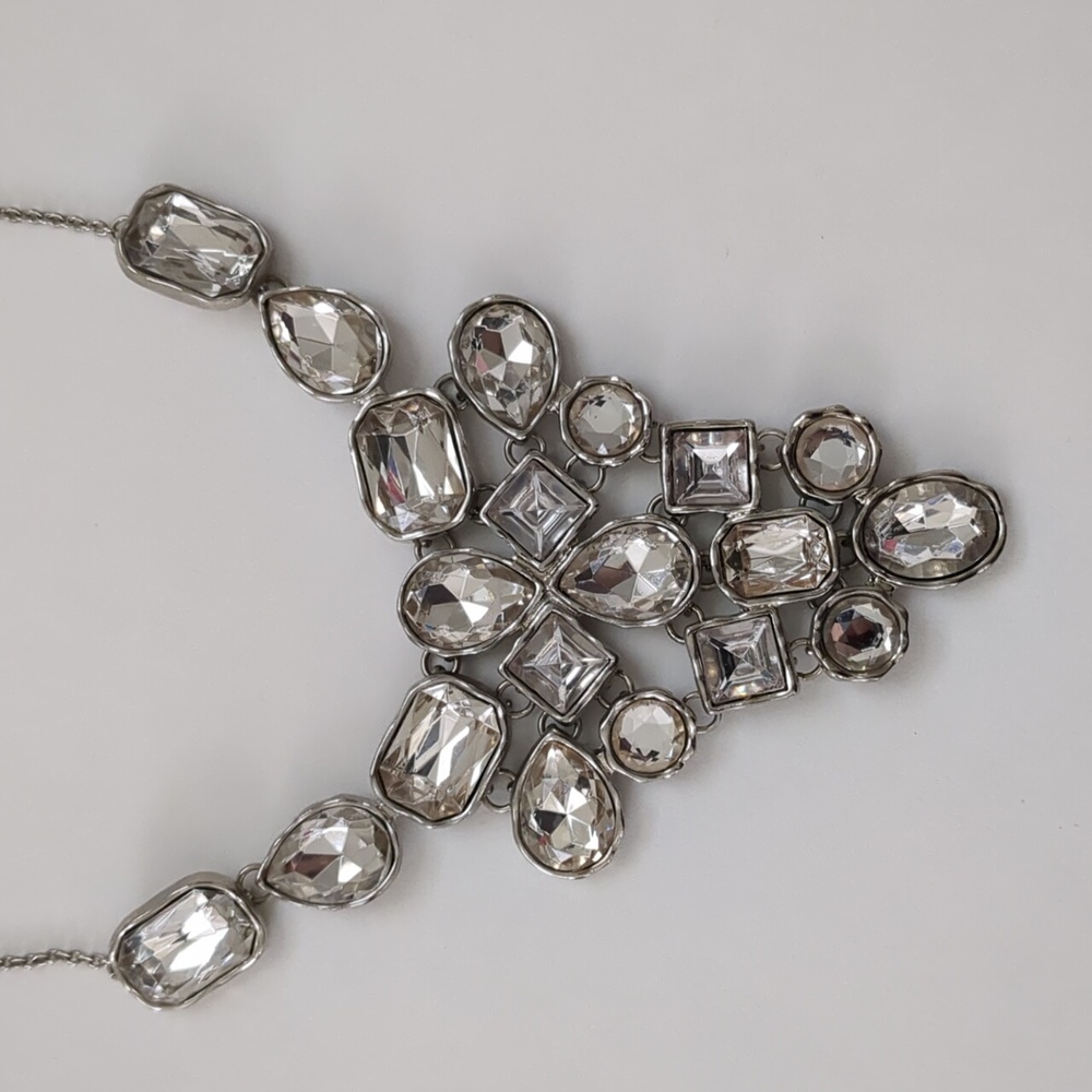19" Rhinestone Bib Necklace